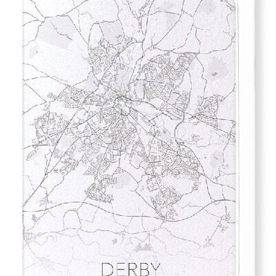 DERBY FULL MAP (LIGHT): Greeting Card