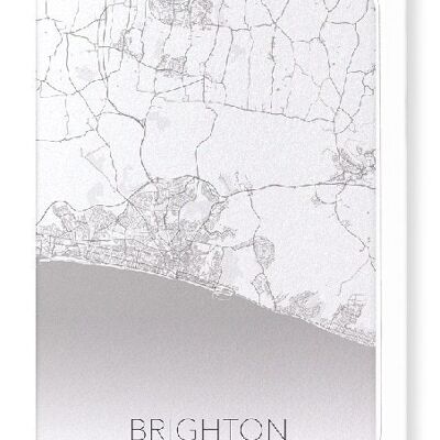 BRIGHTON FULL MAP (LIGHT): Greeting Card
