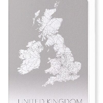 UNITED KINGDOM FULL MAP (LIGHT): Greeting Card