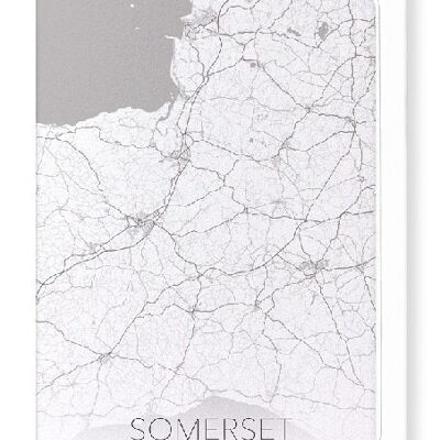 SOMERSET FULL MAP (LIGHT): Greeting Card