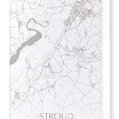 STROUD  FULL MAP (LIGHT): Greeting Card