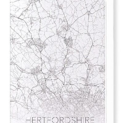 MAPPA COMPLETA DELL'HERTFORDSHIRE (LUCE): Biglietto d'auguri