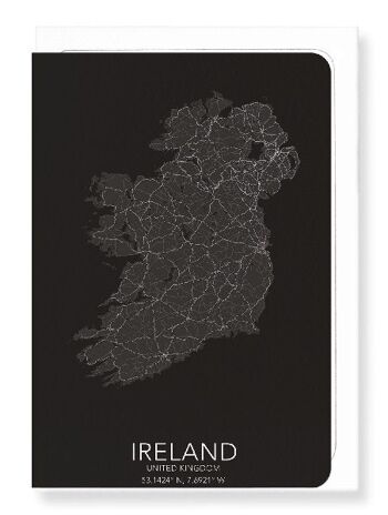 CARTE COMPLÈTE D'IRLANDE (LUMIÈRE): Carte de vœux 2