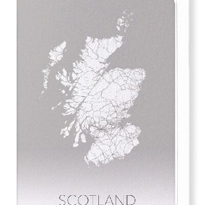 SCOTLAND FULL MAP (LIGHT): Greeting Card