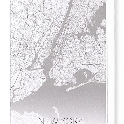 NEW YORK FULL MAP (LIGHT): Greeting Card