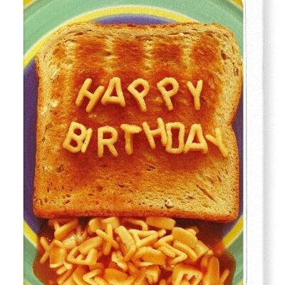 ALPHABET PASTA BIRTHDAY Greeting Card