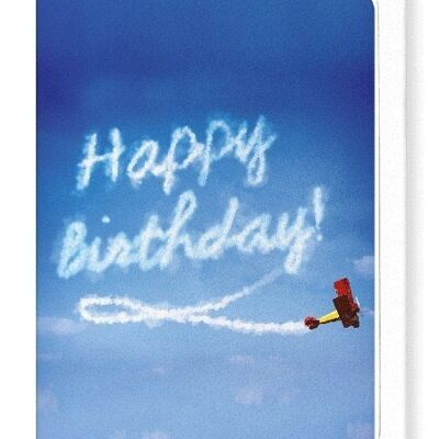 Biglietto d'auguri aereo di compleanno