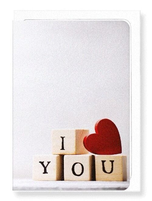 CUBE OF I LOVE YOU Greeting Card