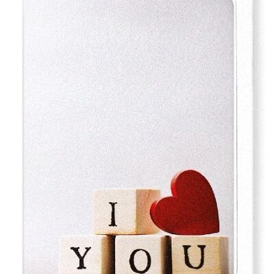 CUBE OF I LOVE YOU Greeting Card