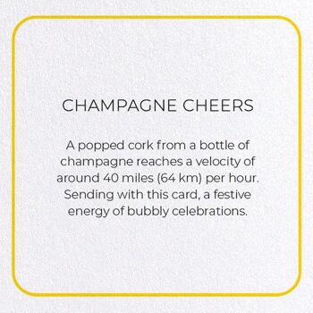 CHAMPAGNE CHEERS Carte de vœux 2