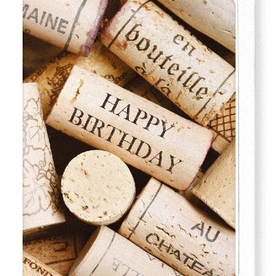 BOUCHON DE VIN D'ANNIVERSAIRE Carte de vœux