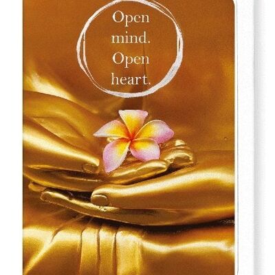 FLOWER AND BUDDHA Greeting Card