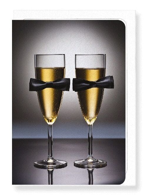 BOW TIE CHAMPAGNE Greeting Card