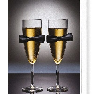 BOW TIE CHAMPAGNE Greeting Card