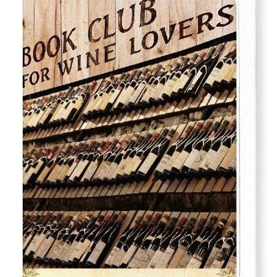 WINE LABEL BOOK CLUB Greeting Card