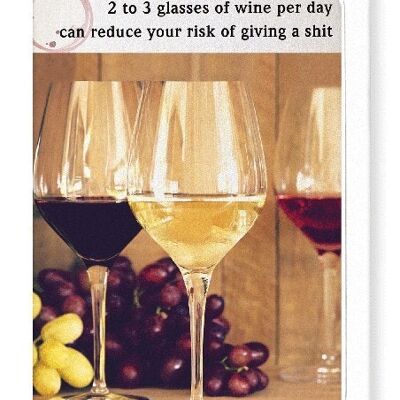 GLASS TO NOT GIVE A SHIT Greeting Card