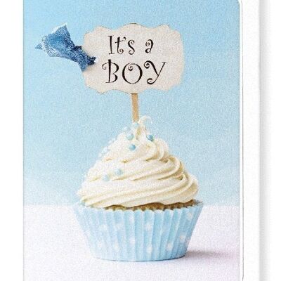 IT'S A BOY CUPCAKE-Grußkarte