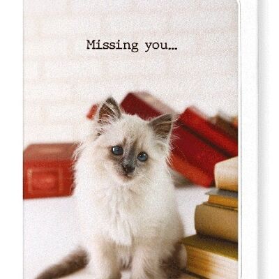 MISSING YOU KITTEN Greeting Card