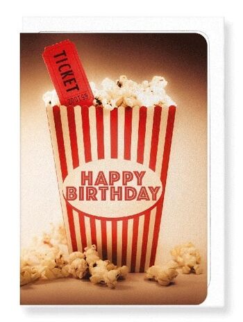 JOYEUX ANNIVERSAIRE POPCORN Carte de vœux 1