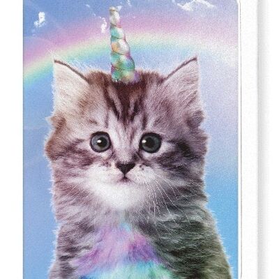 Biglietto d'auguri GATTO UNICORNO