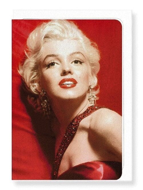 MONROE IN A RED DRESS Greeting Card