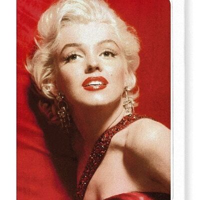 MONROE IN A RED DRESS Greeting Card
