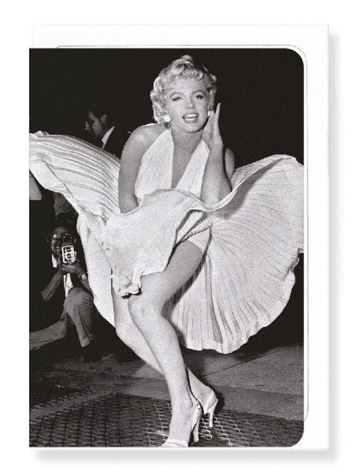 MARILYN'S FLYING SKIRT Greeting Card