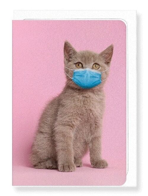 KITTEN WITH MASK Greeting Card