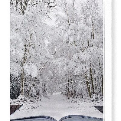 LITERARISCHE WINTERWUNDERLAND-Gruß-Karte