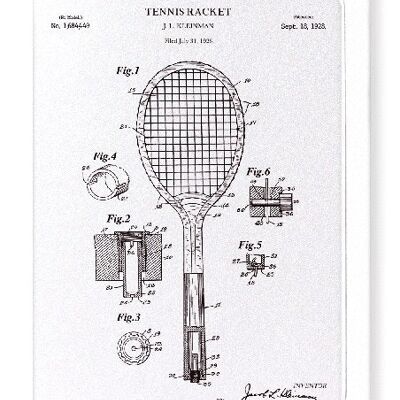 PATENTE DE RAQUETA DE TENIS 1928 Tarjetas de felicitación