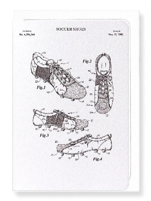 PATENT OF SOCCER SHOES 1980  Greeting Card