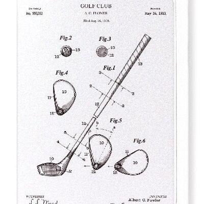 PATENT OF GOLF CLUB 1910  Greeting Card