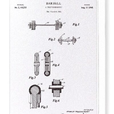 PATENT OF BARBELL  1948  Greeting Card