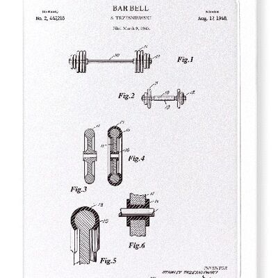 PATENTE DE BARBELL 1948 Tarjetas de felicitación