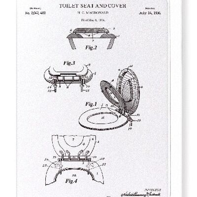 PATENT DES TOILETTENSITZES UND DER ABDECKUNG 1936 Grußkarte