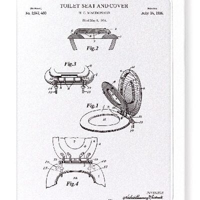PATENT OF TOILET SEAT AND COVER 1936  Greeting Card