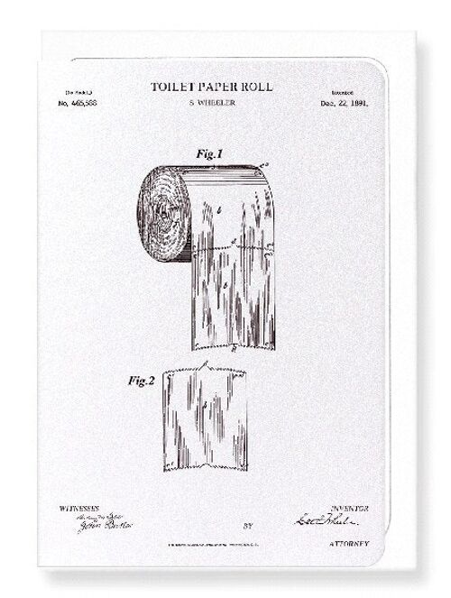PATENT OF TOILET PAPER ROLL 1891  Greeting Card