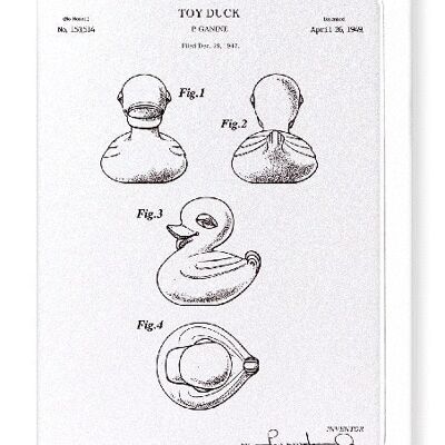 PATENT OF TOY DUCK 1949  Greeting Card
