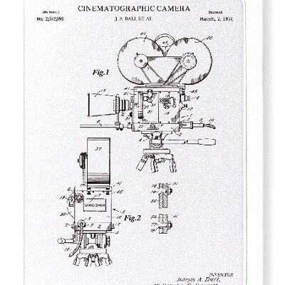 PATENT OF CINEMATOGRAPHY CAMERA 1937  Greeting Card