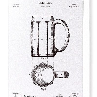 BREVET DE BIÈRE-MUG 1876 Carte de vœux