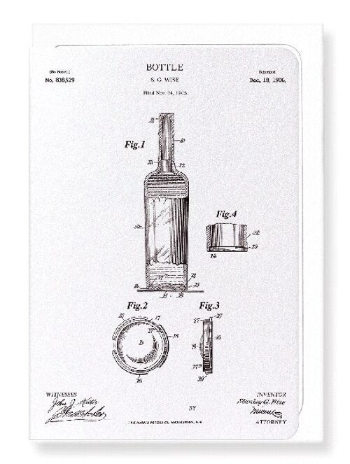 PATENT OF BOTTLE 1906  Greeting Card