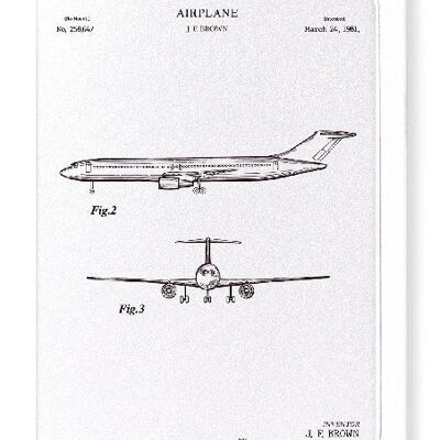 PATENT DES FLUGZEUGS 1981 Grußkarte