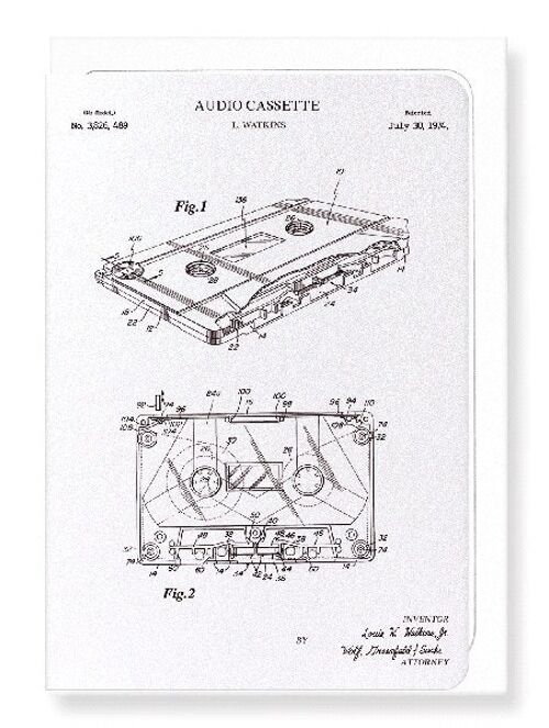 PATENT OF AUDIO CASSETTE 1974  Greeting Card