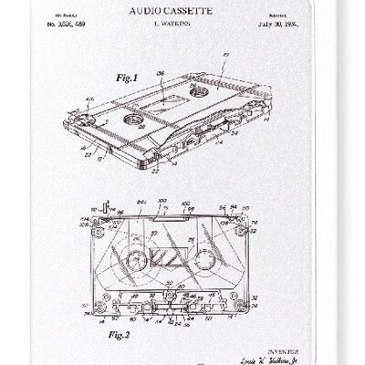 PATENT OF AUDIO CASSETTE 1974  Greeting Card