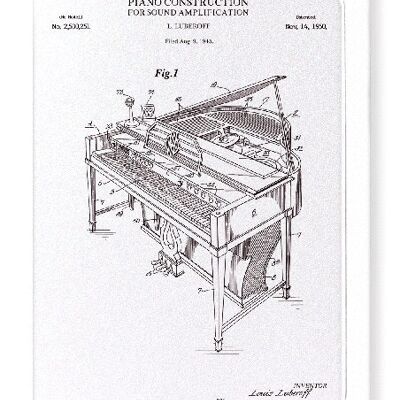 PATENTE DE CONSTRUCCIÓN DE PIANO 1950 Tarjetas de felicitación