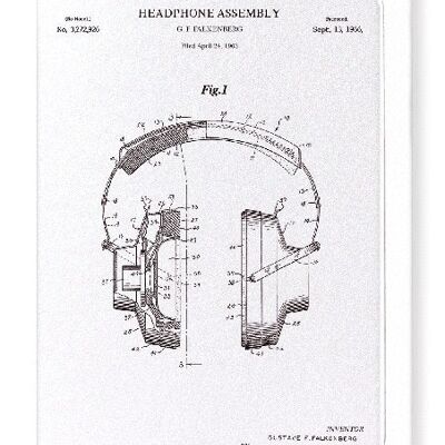 PATENT OF HEADPHONE 1966  Greeting Card