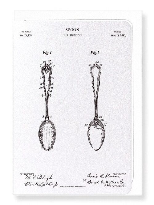 PATENT OF SPOON 1895  Greeting Card