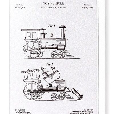 PATENT OF TOY TRAIN 1886  Greeting Card