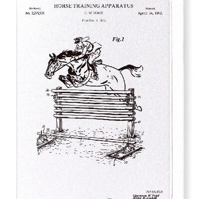 PATENT OF HORSE TRAINING APPARATUS 1942  Greeting Card