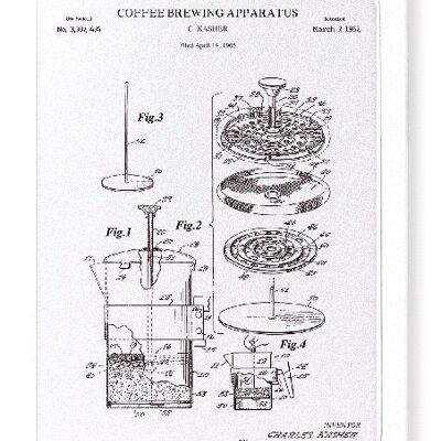 PATENT OF COFFEE BREWING APPARATUS 1967  Greeting Card